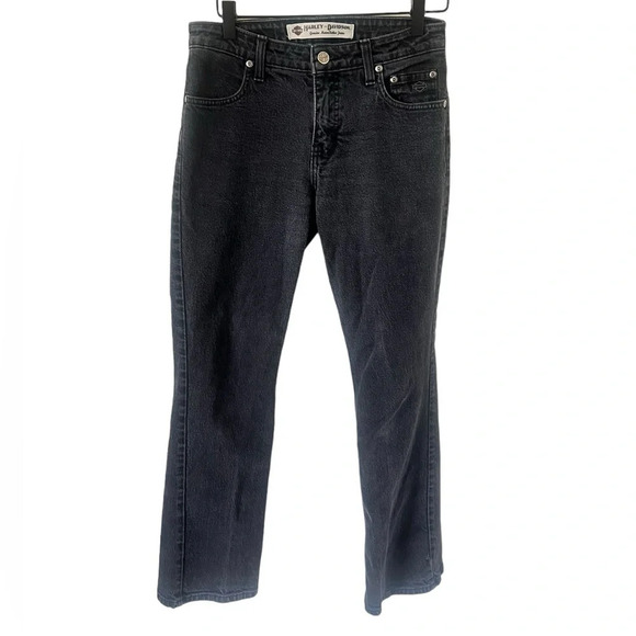 Harley Davidson Women’s Black Bootcut Jeans - Picture 2 of 8